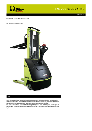 Impilatori Walkie PRAMAC Lifter GX 12/25