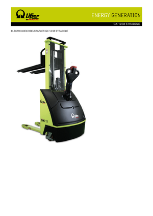 Impilatori Walkie PRAMAC Lifter GX 12/38 Straddle