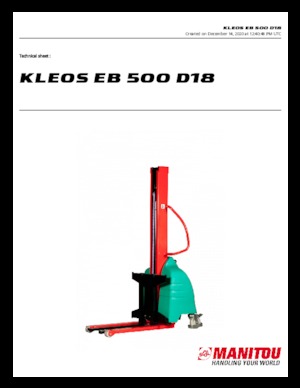 Impilatori Walkie Manitou Kleos EB 500 D18