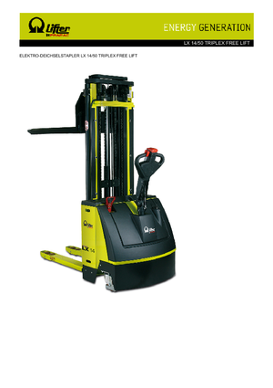 Impilatori Walkie PRAMAC Lifter LX 14/50 Triplex-Free Lift