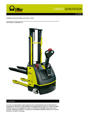 Impilatori Walkie PRAMAC Lifter LX 16/35