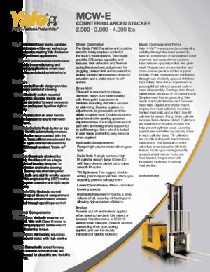 Impilatori Walkie Yale MCW040-E