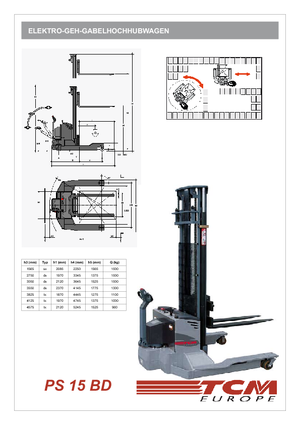 Impilatori Walkie TCM PS 15 BD