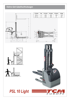 Impilatori Walkie TCM PSL 10 Light
