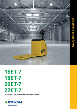 Transpallet elettr. a timone guida terra Hyundai 20 ET 7