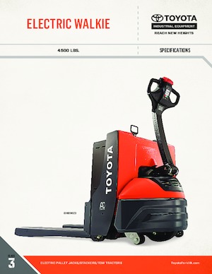 Transpallet elettr. a timone guida terra Toyota 8HBW23