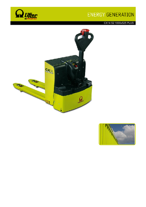 Transpallet elettr. a timone guida terra PRAMAC Lifter CX 14 Plus
