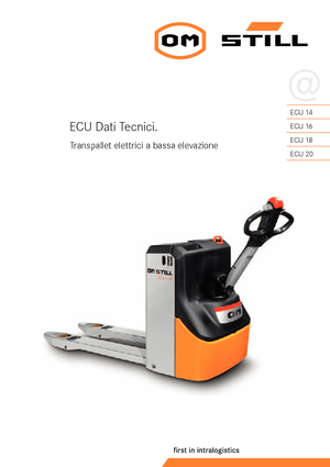 Transpallet elettr. a timone guida terra Still ECU 16