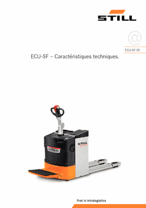 Transpallet elettr. a timone guida terra Still ECU-SF 20