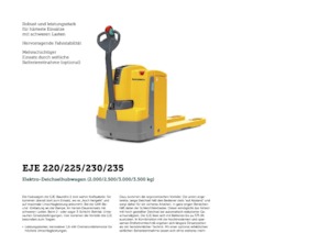Transpallet elettr. a timone guida terra Jungheinrich EJE 230