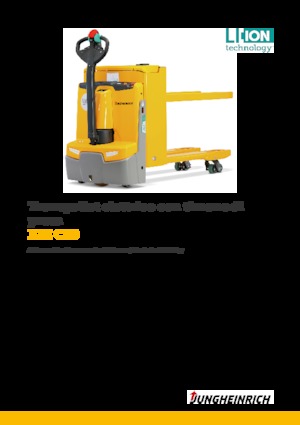 Transpallet elettr. a timone guida terra Jungheinrich EJE C20