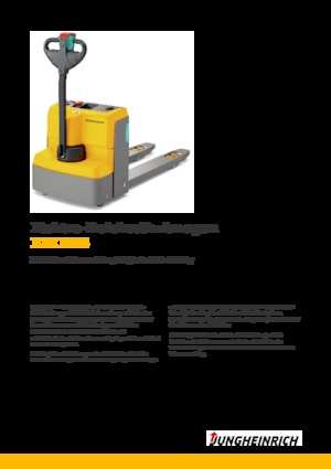 Transpallet elettr. a timone guida terra Jungheinrich EJE M15