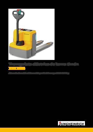 Transpallet elettr. a timone guida terra Jungheinrich EJE M15