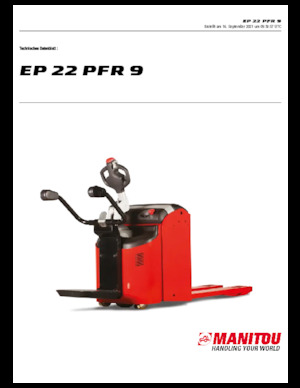 Transpallet elettr. a timone guida terra Manitou EP 22 PFR 9