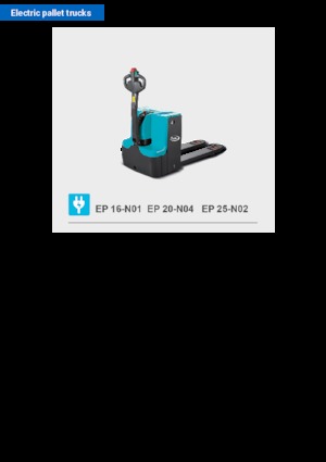 Transpallet elettr. a timone guida terra Baoli EP 16-N01