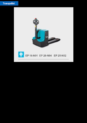 Transpallet elettr. a timone guida terra Baoli EP 25-N02