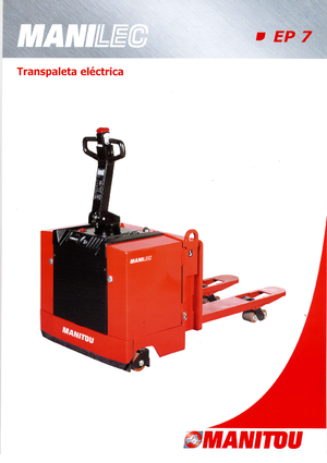 Transpallet elettr. a timone guida terra Manitou EP 740