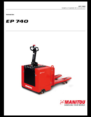 Transpallet elettr. a timone guida terra Manitou EP 740