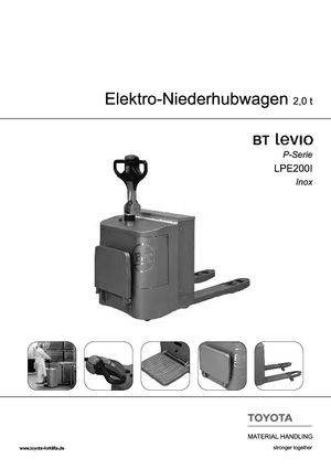 Transpallet elettr. a timone guida terra BT LPE 200 l