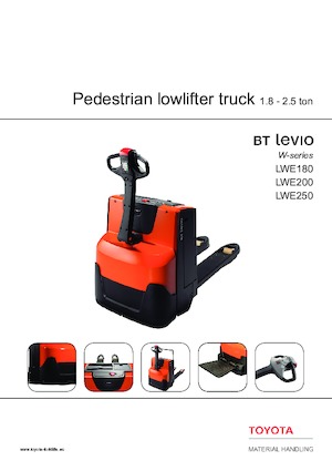 Transpallet elettr. a timone guida terra BT LWE 250