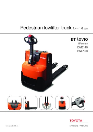 Transpallet elettr. a timone guida terra Toyota LWE160