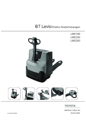 Transpallet elettr. a timone guida terra Toyota LWE200