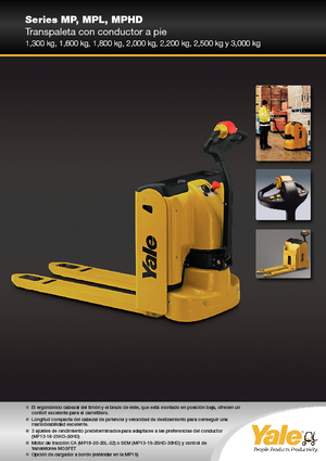 Transpallet elettr. a timone guida terra Yale MP22AC