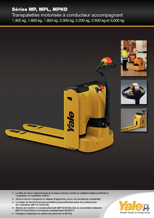 Transpallet elettr. a timone guida terra Yale MP22AC