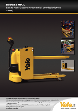 Transpallet elettr. a timone guida terra Yale MP20DL