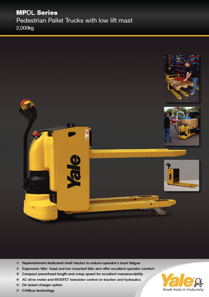 Transpallet elettr. a timone guida terra Yale MP20DL