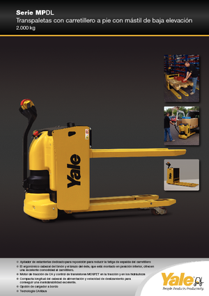 Transpallet elettr. a timone guida terra Yale MP20DL