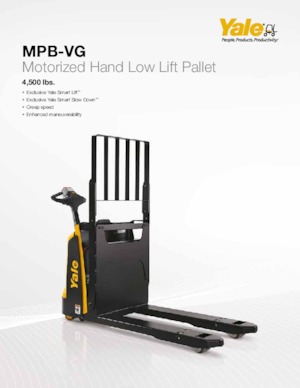 Transpallet elettr. a timone guida terra Yale MPB045-VG