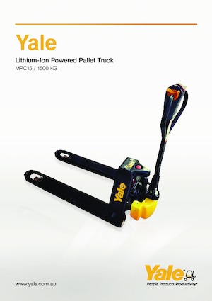 Transpallet elettr. a timone guida terra Yale MPC15