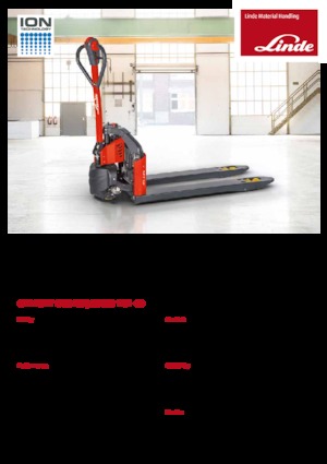 Transpallet elettr. a timone guida terra Linde MT12 