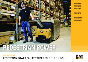 Transpallet elettr. a timone guida terra Caterpillar NPP16PD