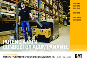 Transpallet elettr. a timone guida terra Caterpillar NPP16PD