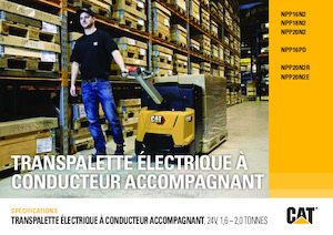 Transpallet elettr. a timone guida terra Caterpillar NPP16PD