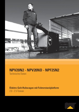 Transpallet elettr. a timone guida terra Caterpillar NPP16N2