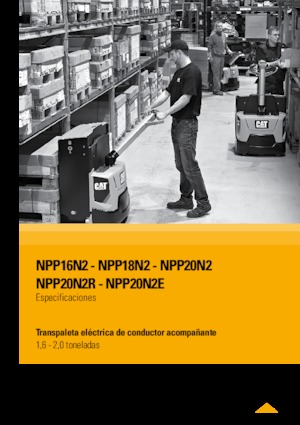 Transpallet elettr. a timone guida terra Caterpillar NPP16N2