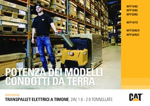 Transpallet elettr. a timone guida terra Caterpillar NPP16N2