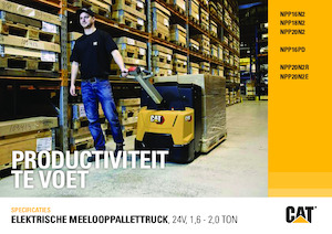 Transpallet elettr. a timone guida terra Caterpillar NPP16N2