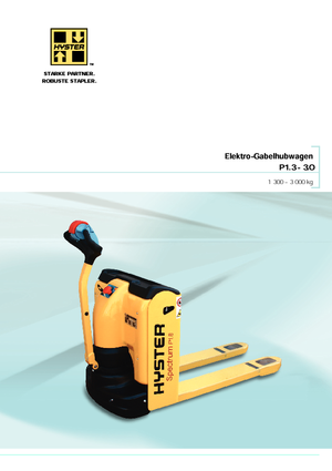 Transpallet elettr. a timone guida terra Hyster P1.8