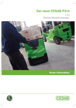 Transpallet elettr. a timone guida terra Cesab P 214