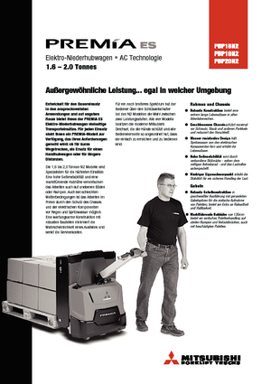 Transpallet elettr. a timone guida terra Mitsubishi PBP18N2 