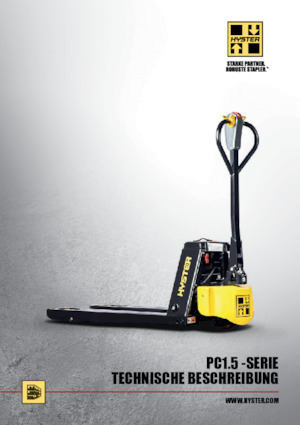 Transpallet elettr. a timone guida terra Hyster PC 1.5