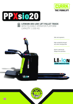 Transpallet elettr. a timone guida terra Clark PPXsio 20