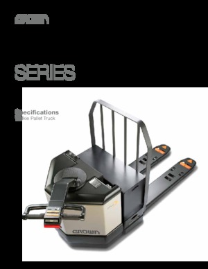 Transpallet elettr. a timone guida terra Crown PW 3520-60