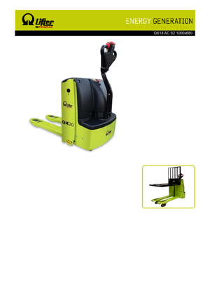 Transpallet elettr. a timone guida terra PRAMAC Lifter QX 18