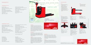 Transpallet elettr. a timone guida terra Linde T16L