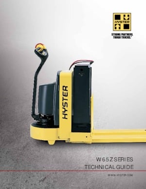 Transpallet elettr. a timone guida terra Hyster W65Z